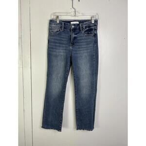 Vervet Jeans Womens 29 High Rise Straight Leg Crop Raw Hem Carlene Casual